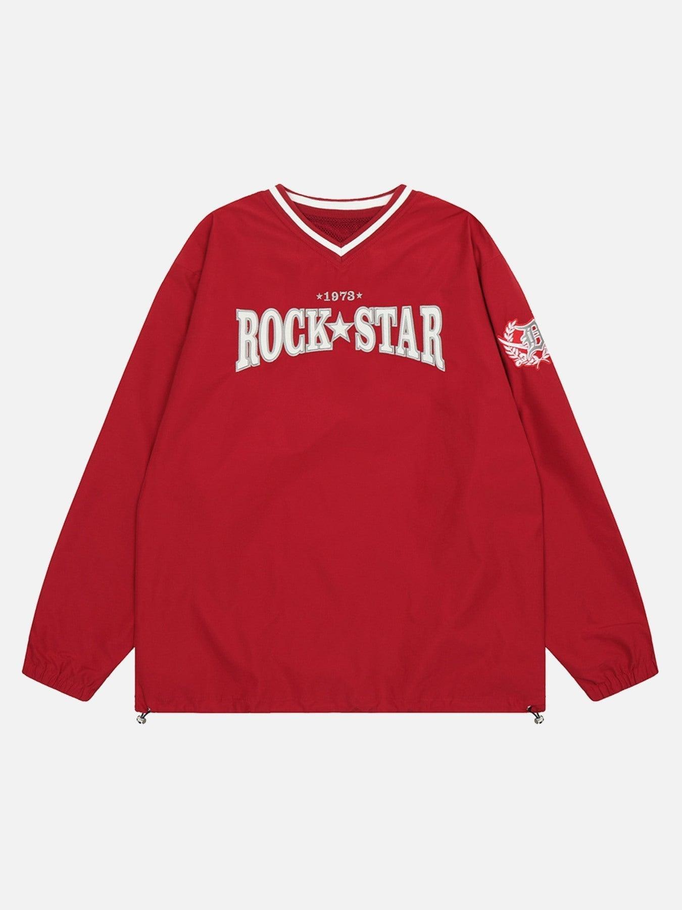 Tntwear® - American Embroidered Monogrammed V-neck Sweatshirt - tntwear1