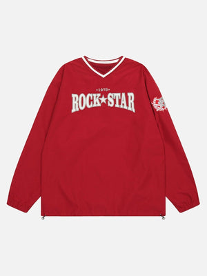 Tntwear® - American Embroidered Monogrammed V-neck Sweatshirt - tntwear1