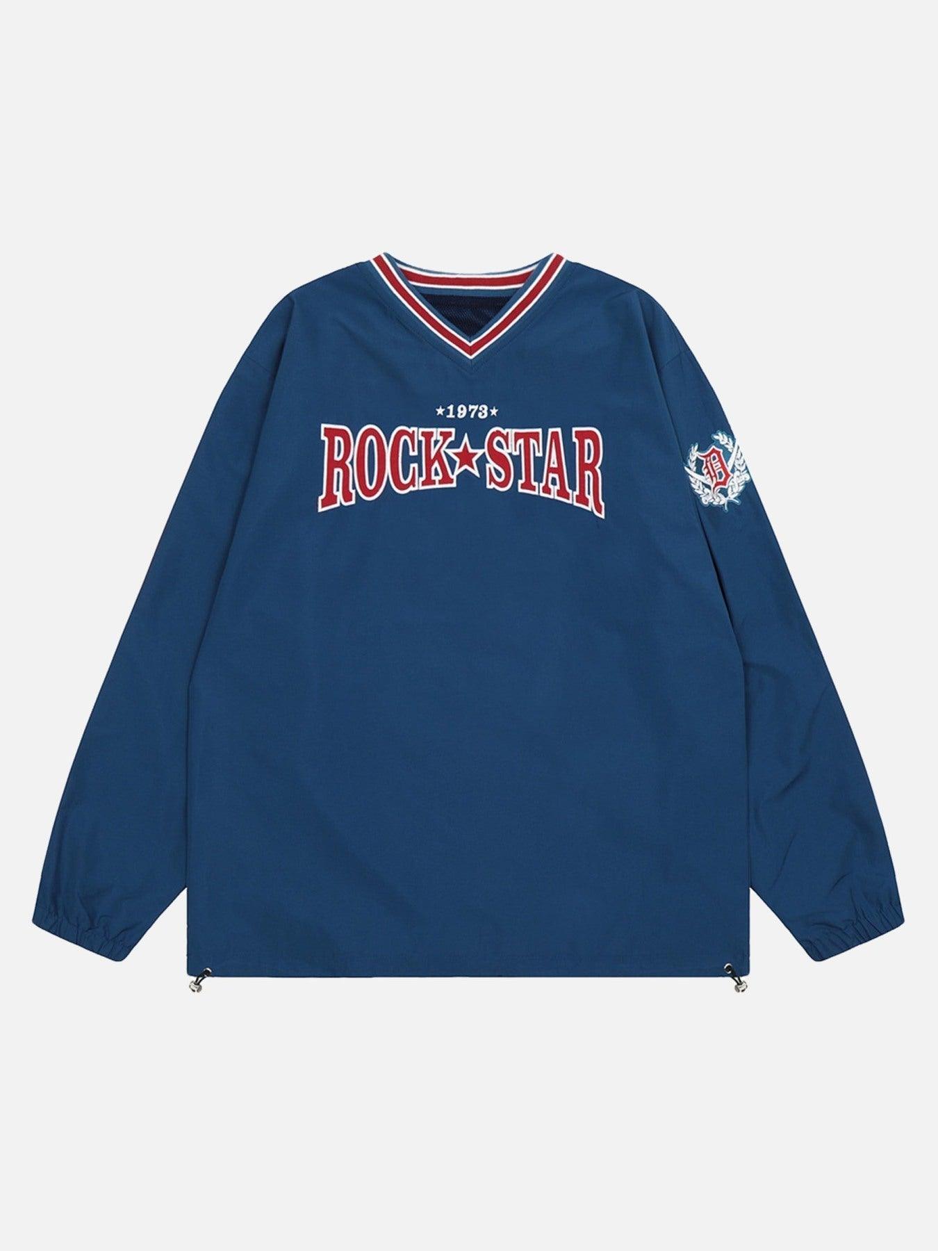 Tntwear® - American Embroidered Monogrammed V-neck Sweatshirt - tntwear1