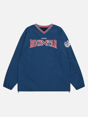 Tntwear® - American Embroidered Monogrammed V-neck Sweatshirt - tntwear1