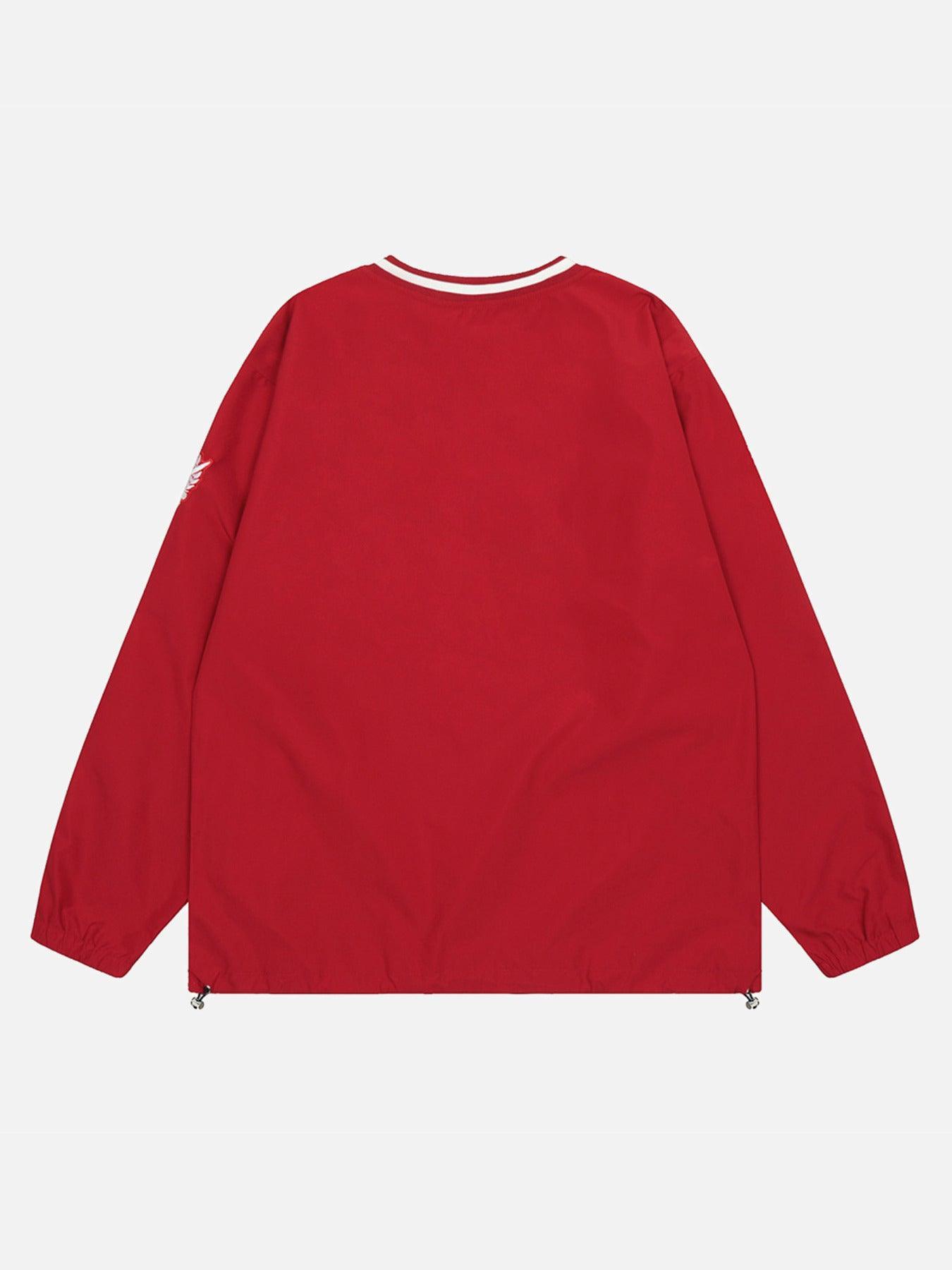Tntwear® - American Embroidered Monogrammed V-neck Sweatshirt - tntwear1