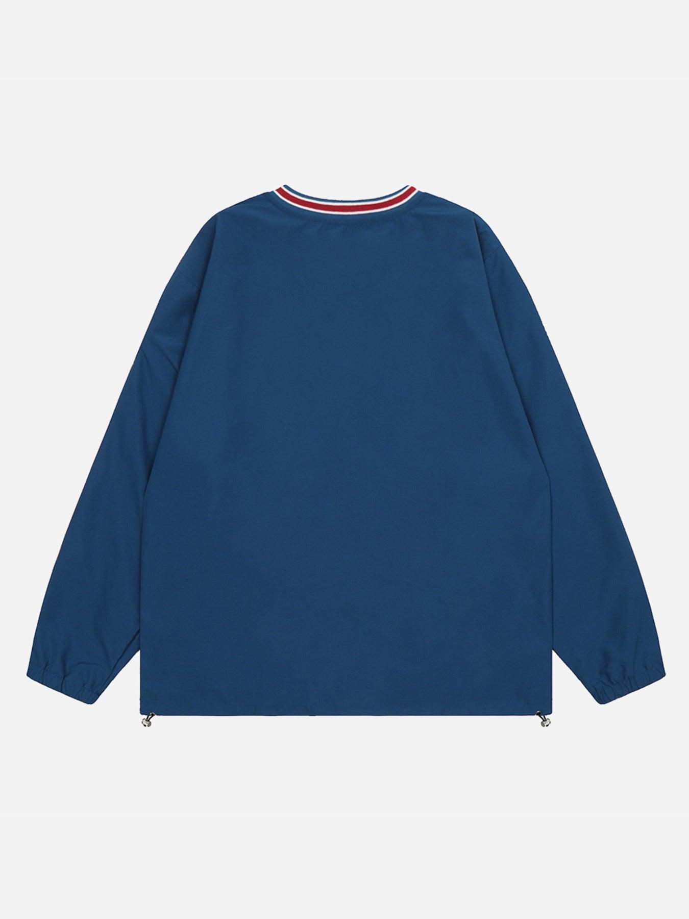 Tntwear® - American Embroidered Monogrammed V-neck Sweatshirt - tntwear1