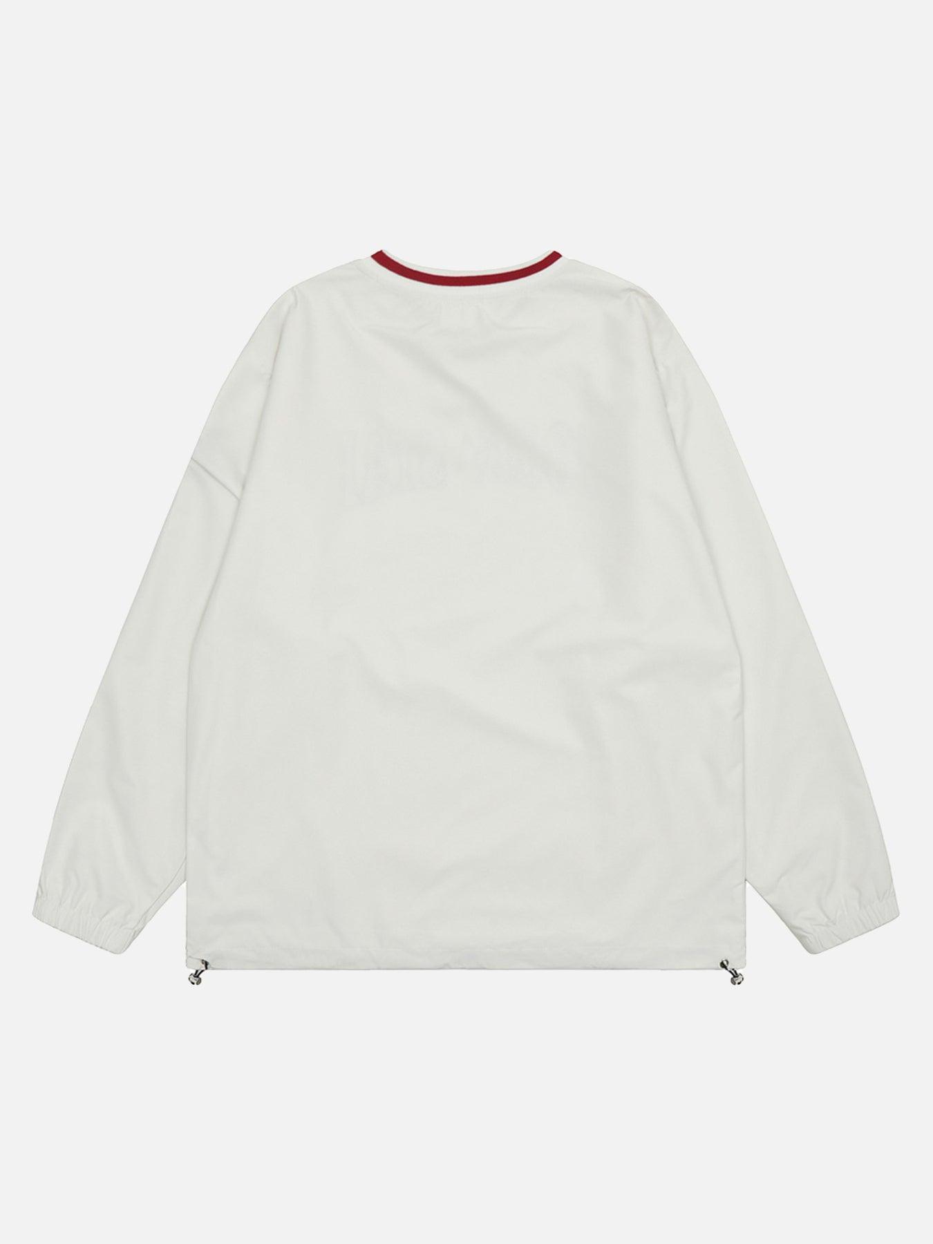 Tntwear® - American Embroidered Monogrammed V-neck Sweatshirt - tntwear1