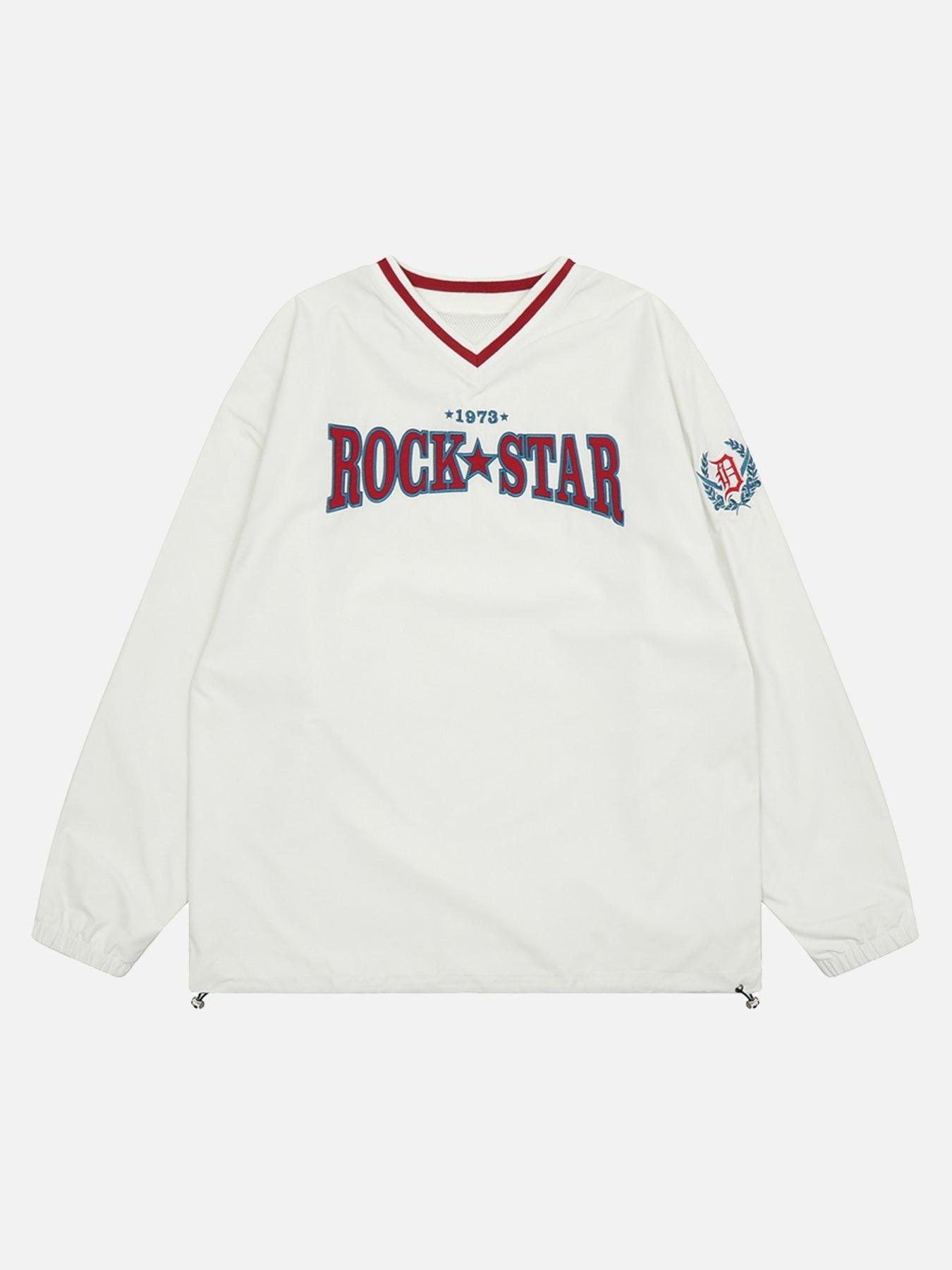 Tntwear® - American Embroidered Monogrammed V-neck Sweatshirt - tntwear1