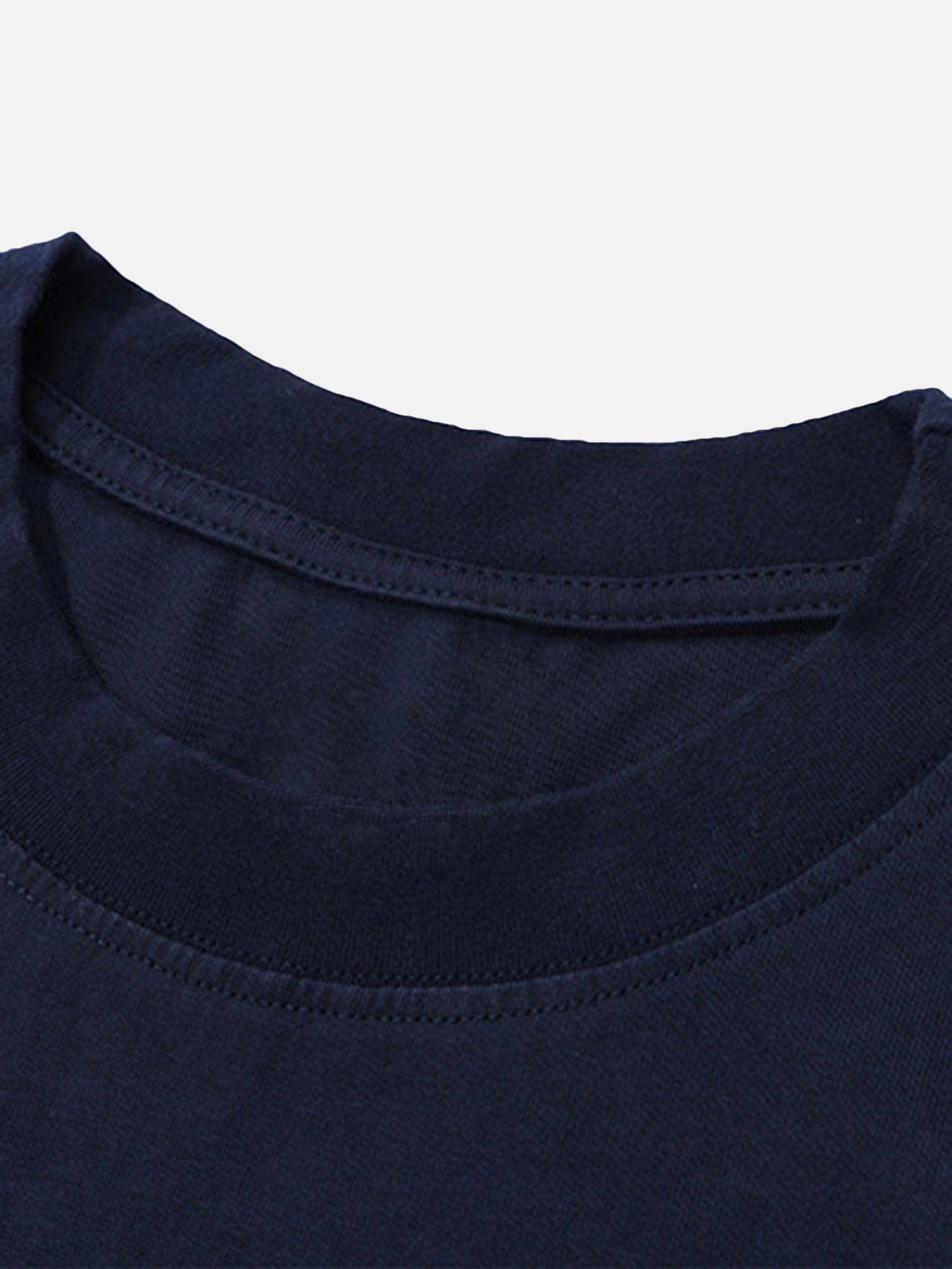 Tntwear® - American Hip-hop Old Washed Lettering Ceremonial T-shirt - tntwear1