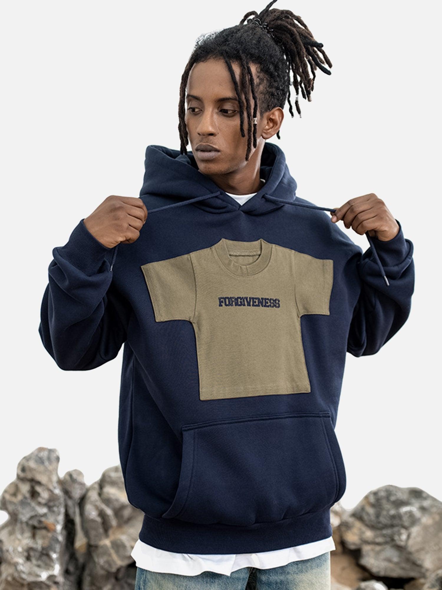 Tntwear® - American Retro Fun Patchwork Velvet Hoodie - 1929 - tntwear1