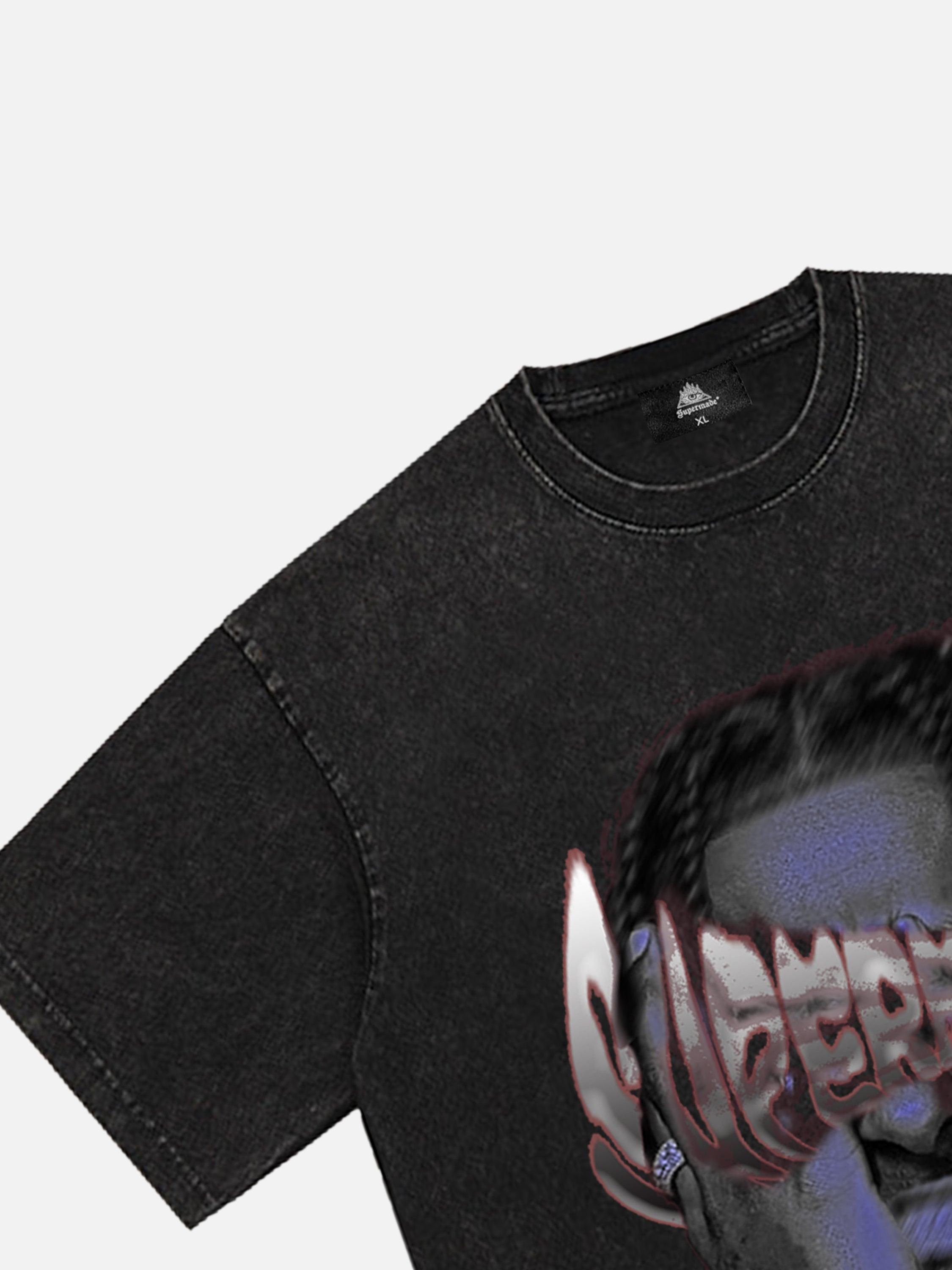 Tntwear® - American Retro Hip-hop Head Print T-shirt - 1900 - tntwear1