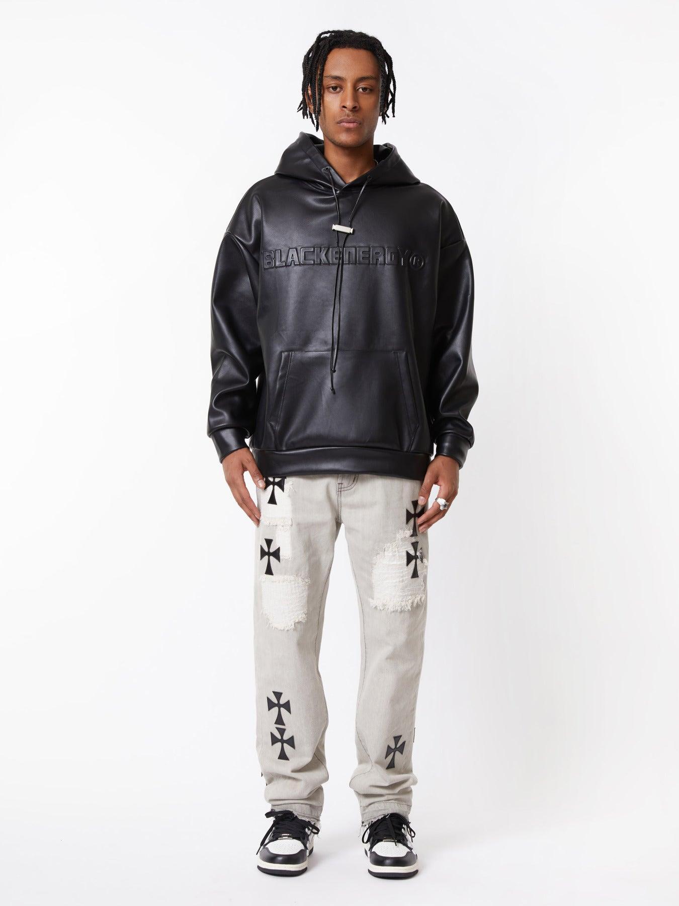 Tntwear® - American Vintage Leather Sweatshirt - tntwear1
