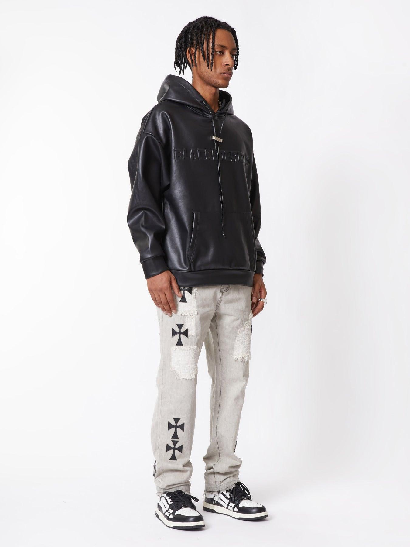 Tntwear® - American Vintage Leather Sweatshirt - tntwear1