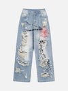Tntwear® - Beautiful And Trendy Personalized Cut Hand-printed Jeans - tntwear1