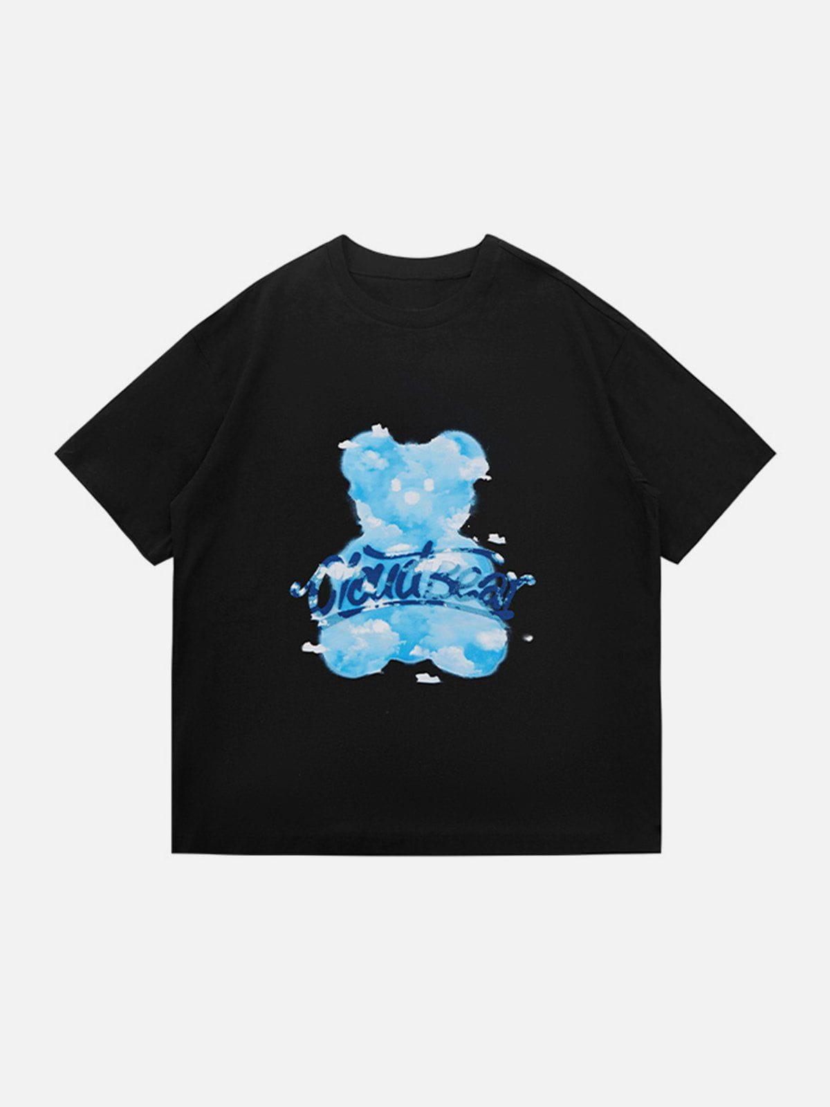 Tntwear® - Blue Sky Bear Print Tee - tntwear1
