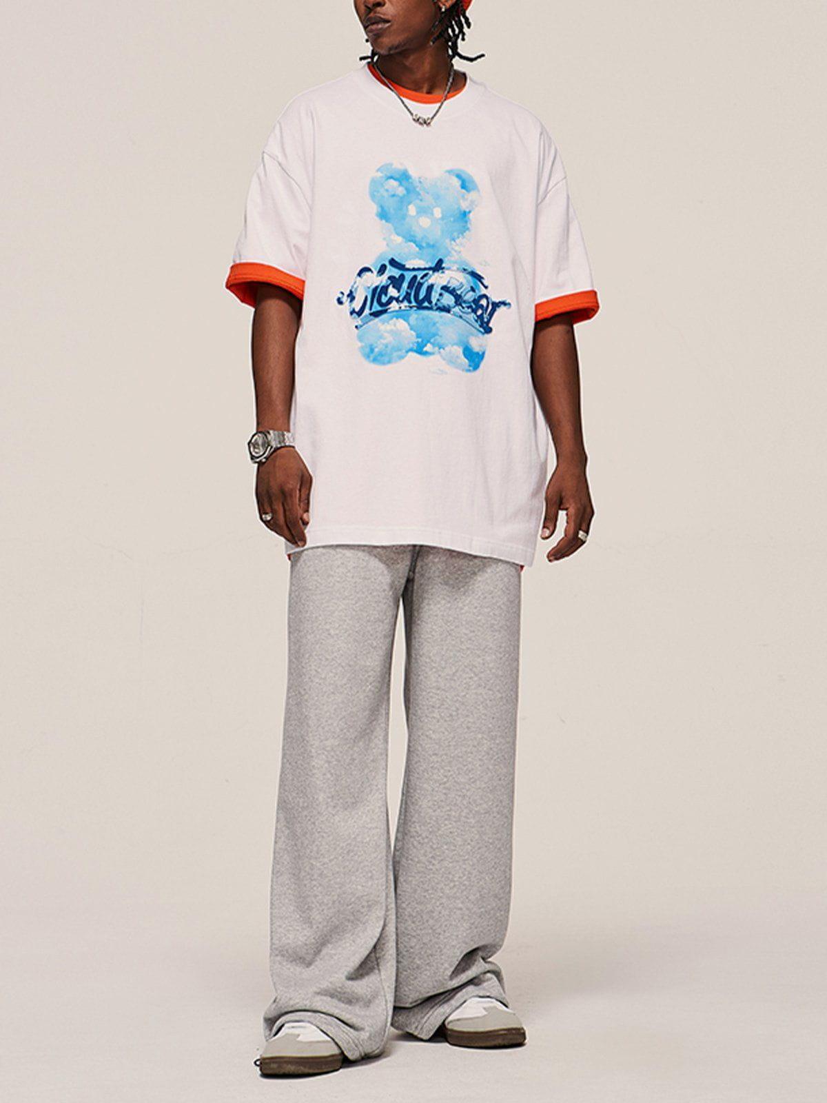 Tntwear® - Blue Sky Bear Print Tee - tntwear1
