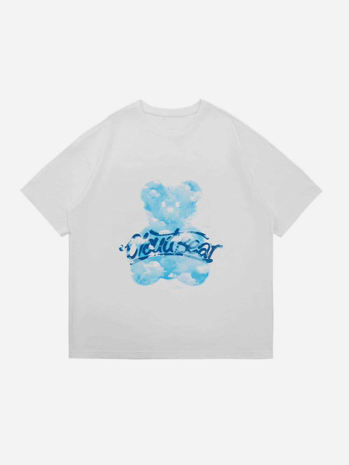 Tntwear® - Blue Sky Bear Print Tee - tntwear1