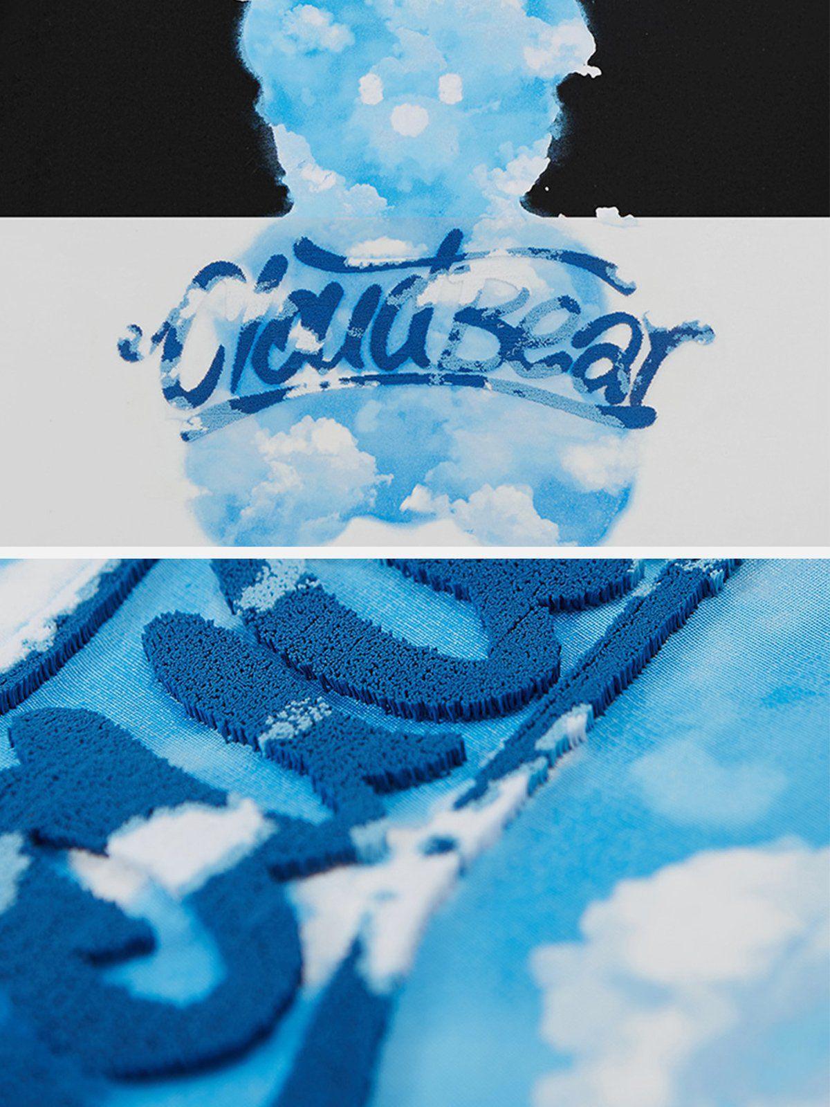 Tntwear® - Blue Sky Bear Print Tee - tntwear1
