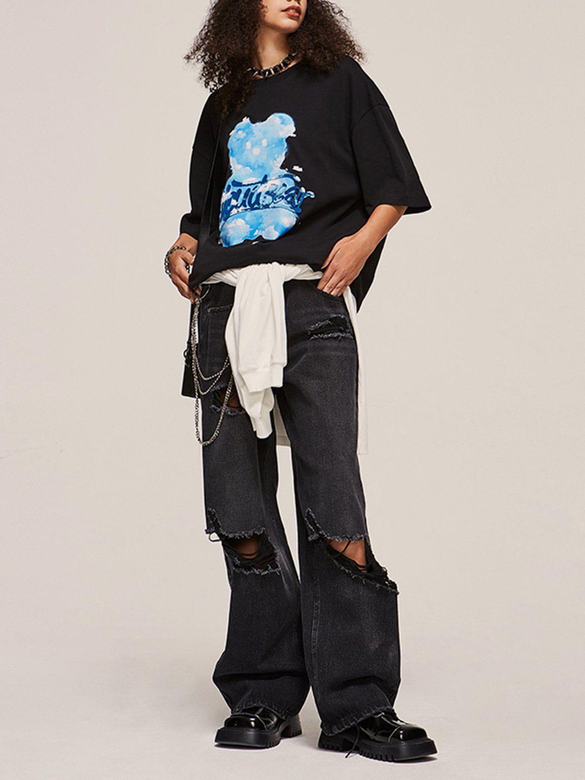 Tntwear® - Blue Sky Bear Print Tee - tntwear1