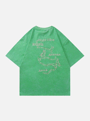 Tntwear® - Butterfly Embroidery Tee - tntwear1
