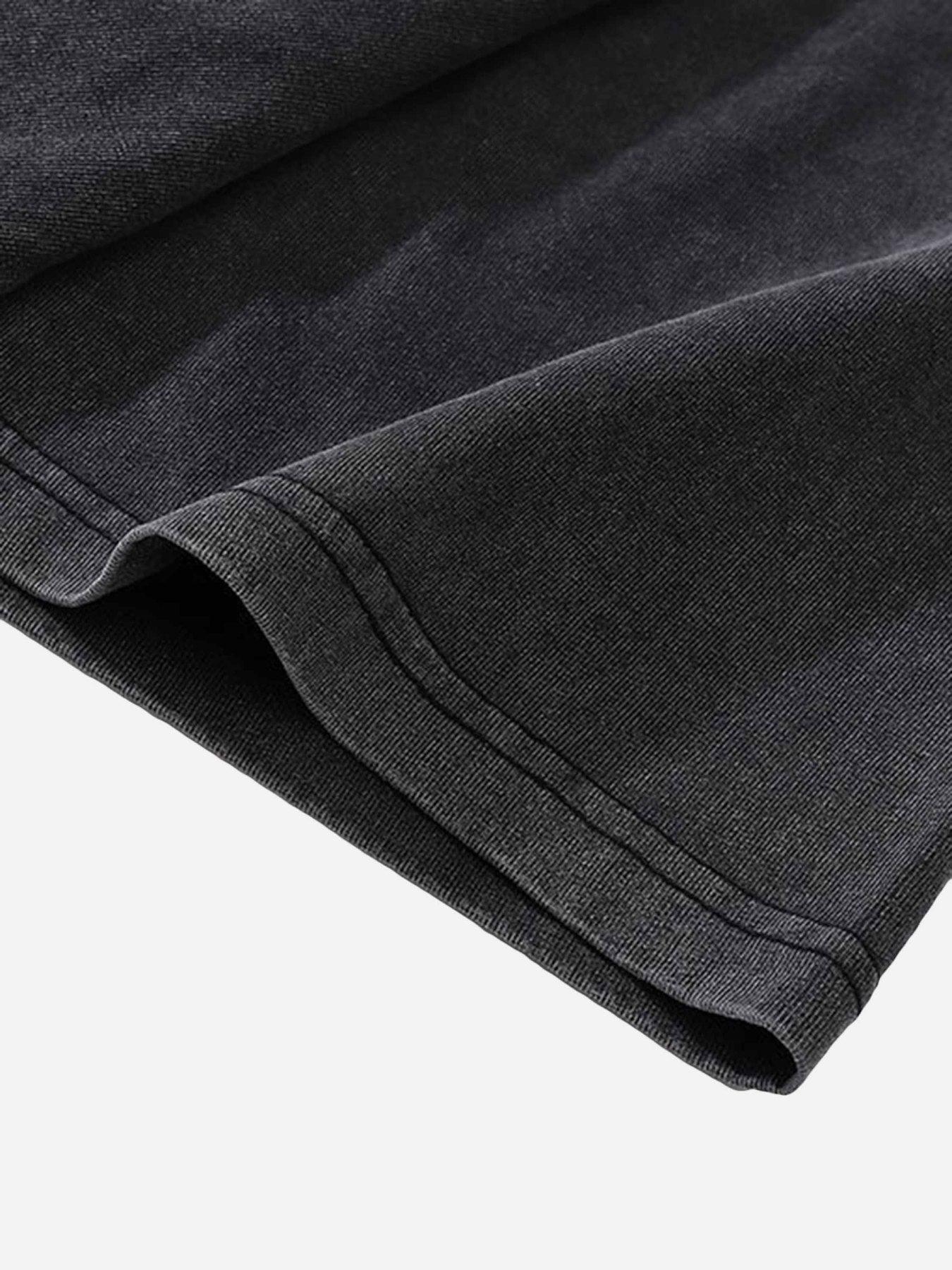Tntwear® - Character Printed Washed & Aged T-Shirt - tntwear1