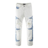 Tntwear® - Color-blocking Ripped Straight-leg Jeans - tntwear1