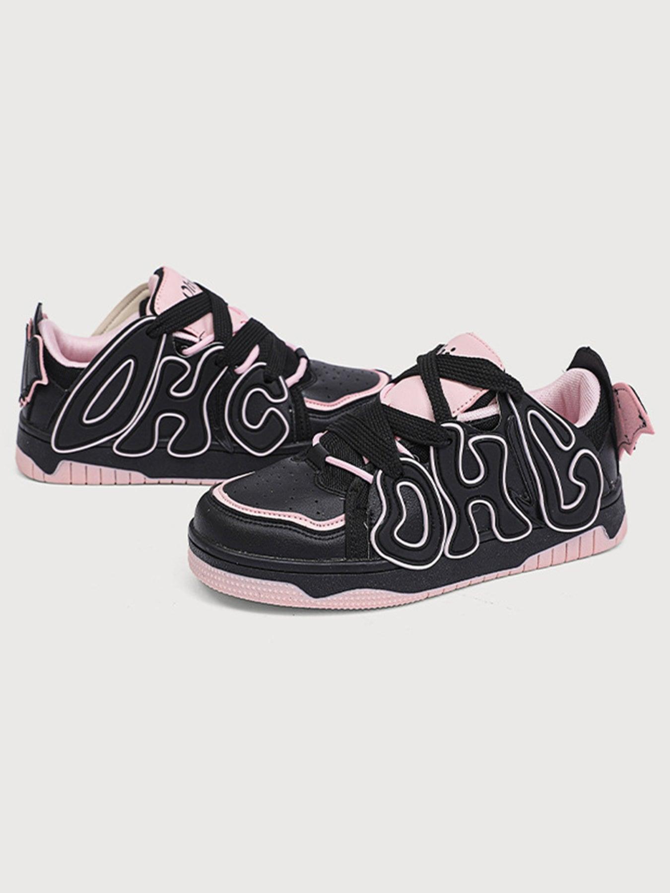 Tntwear® - Color-coded Letters Couple Skate Shoes - tntwear1