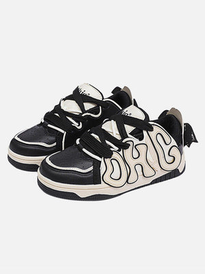 Tntwear® - Color-coded Letters Couple Skate Shoes - tntwear1