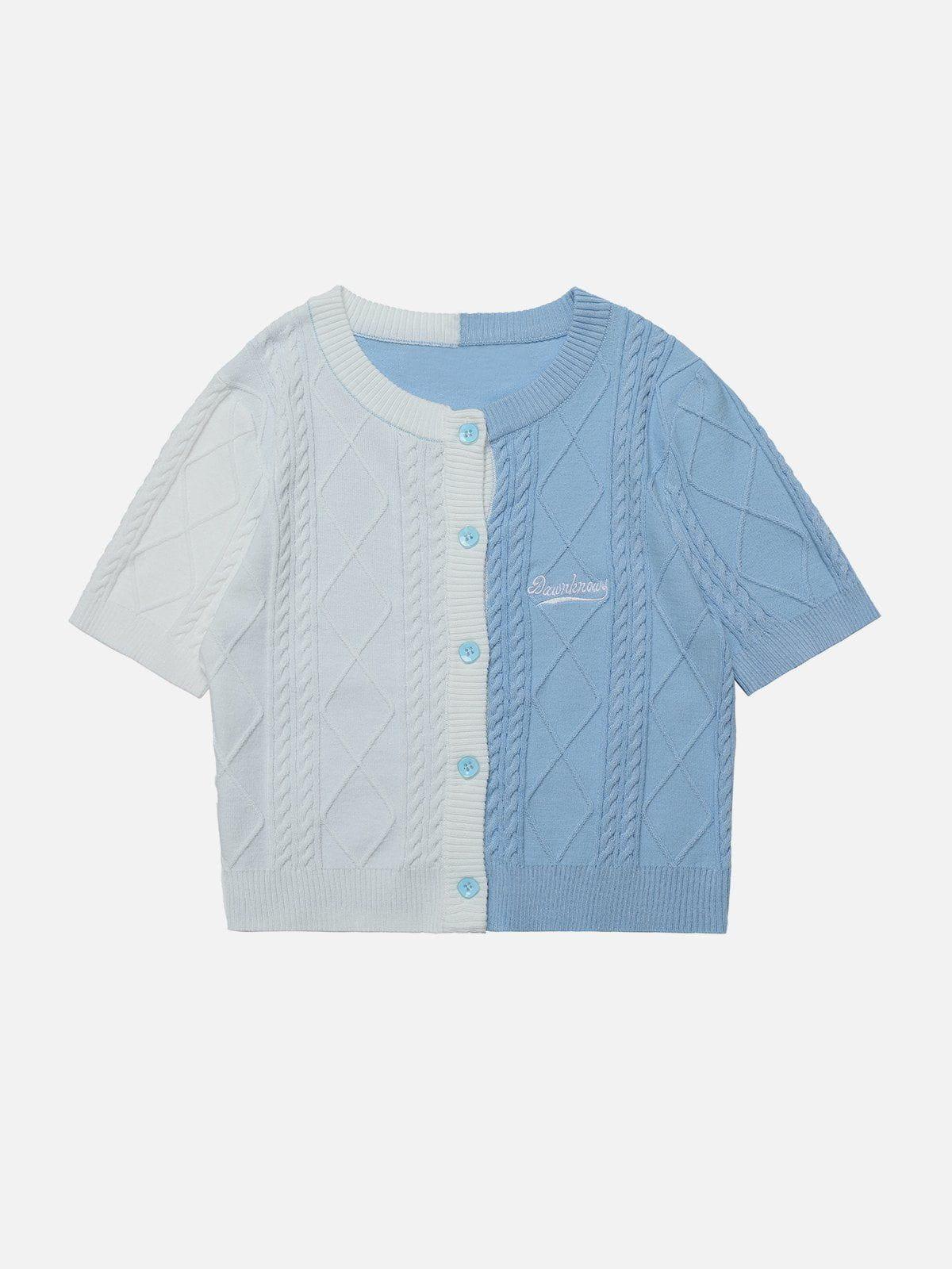 Tntwear® - Colorblock Twist Knit Tee - tntwear1