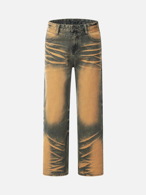 Tntwear® - Colorblocked Airbrushed Wide Leg Jeans - tntwear1
