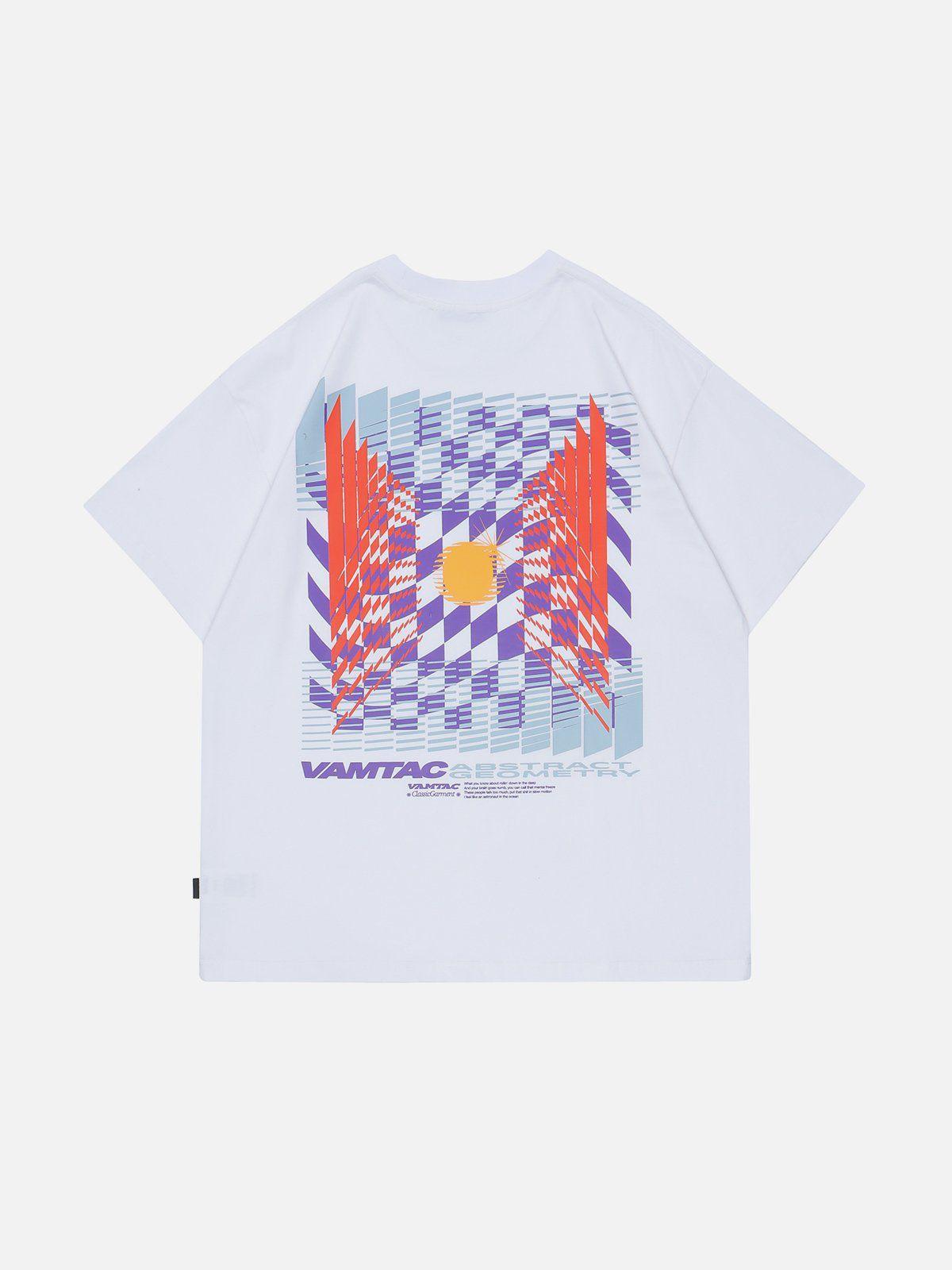 Tntwear® - Colored Checkerboard Graphic Tee - tntwear1