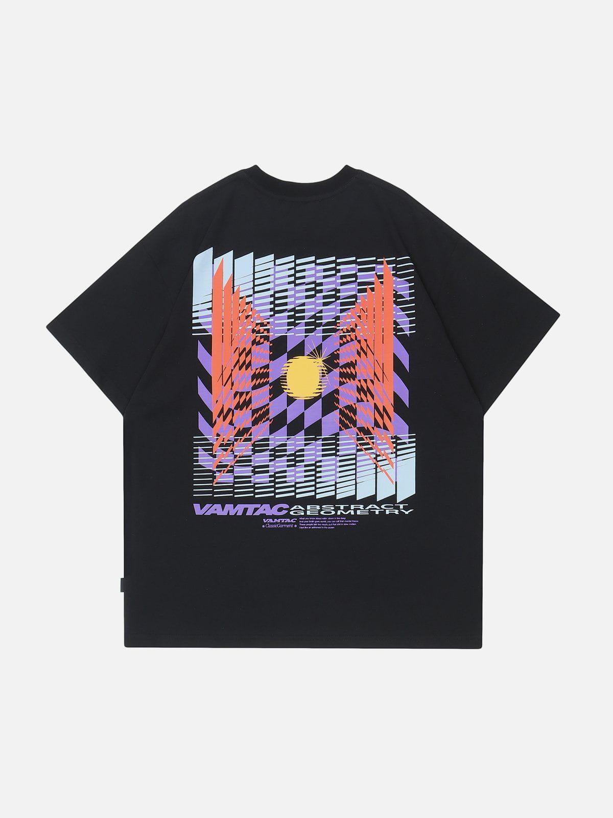 Tntwear® - Colored Checkerboard Graphic Tee - tntwear1