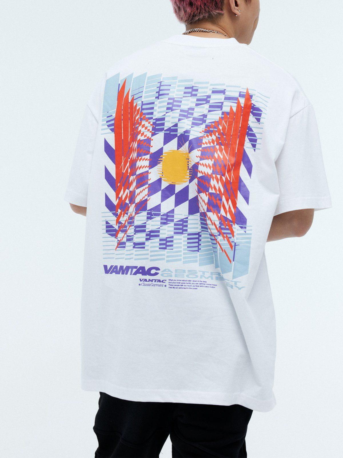 Tntwear® - Colored Checkerboard Graphic Tee - tntwear1