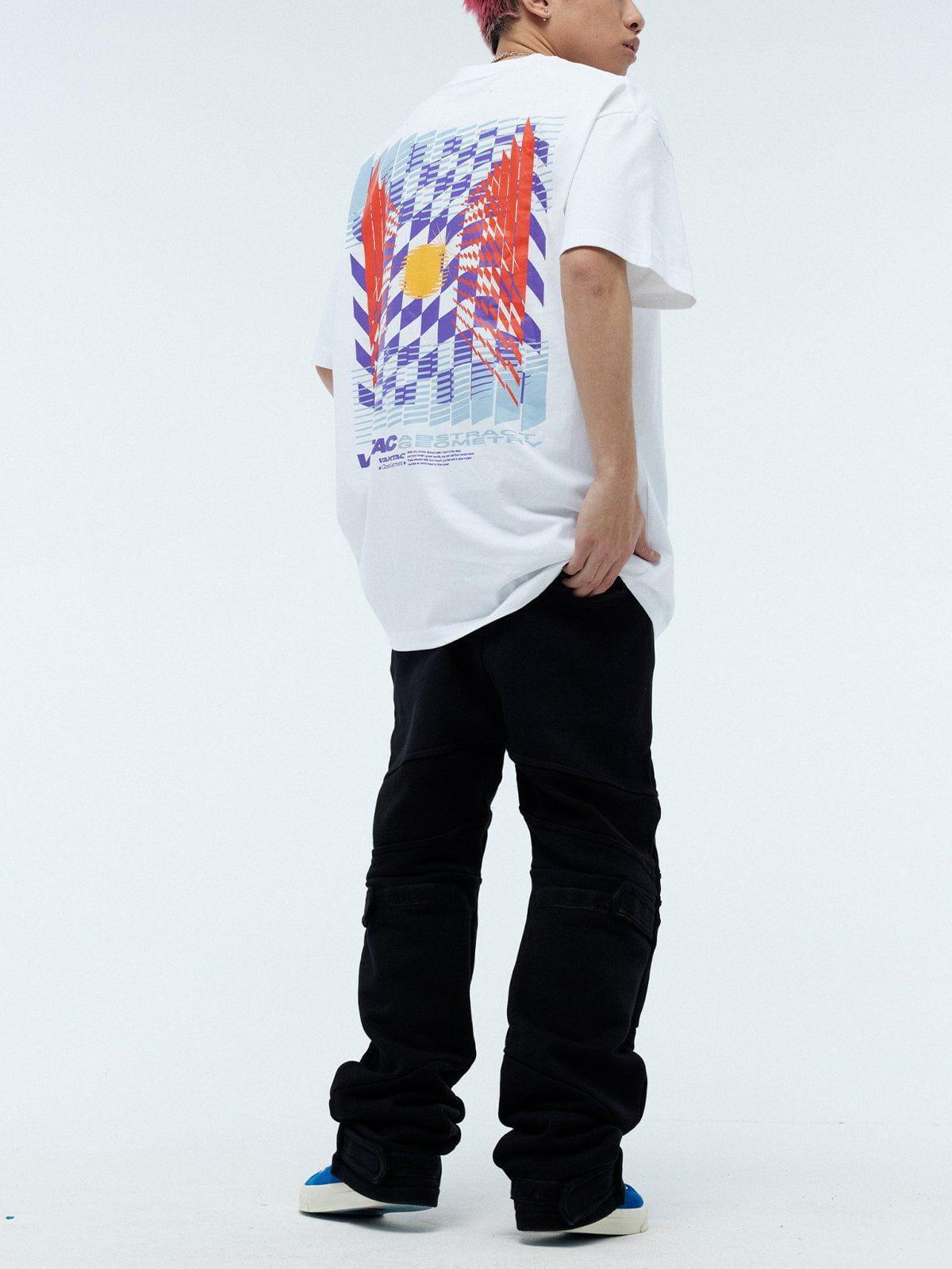 Tntwear® - Colored Checkerboard Graphic Tee - tntwear1