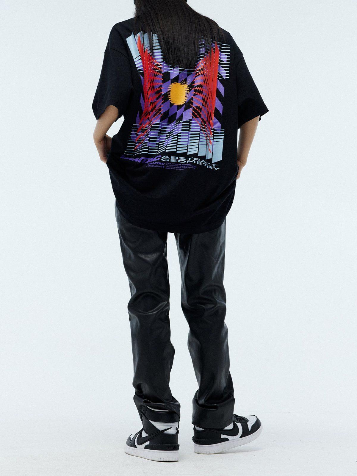 Tntwear® - Colored Checkerboard Graphic Tee - tntwear1