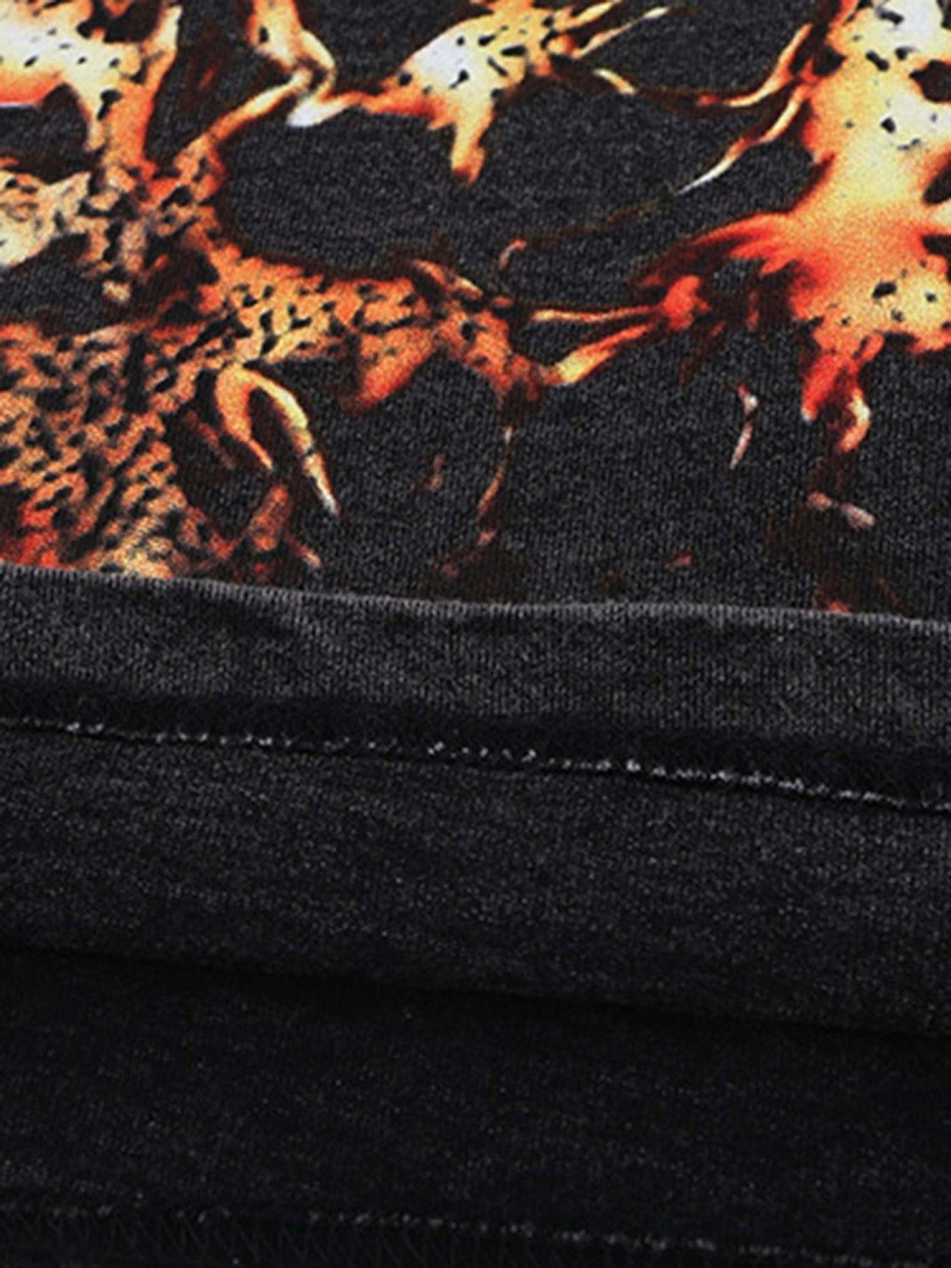 Tntwear® - Creative Flaming Man Printed T-Shirt - tntwear1