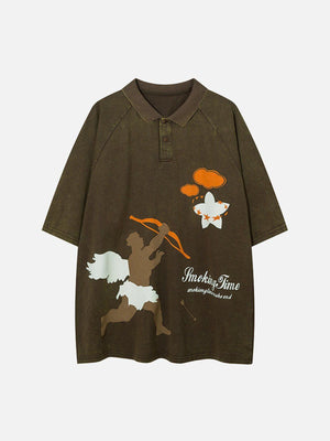 Tntwear® - Cupid Print Heart Elements Tee - tntwear1