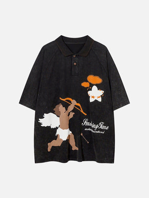Tntwear® - Cupid Print Heart Elements Tee - tntwear1