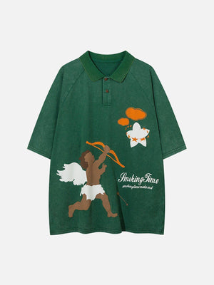 Tntwear® - Cupid Print Heart Elements Tee - tntwear1