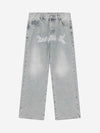 Tntwear® - Dark Letter Print Jeans - tntwear1