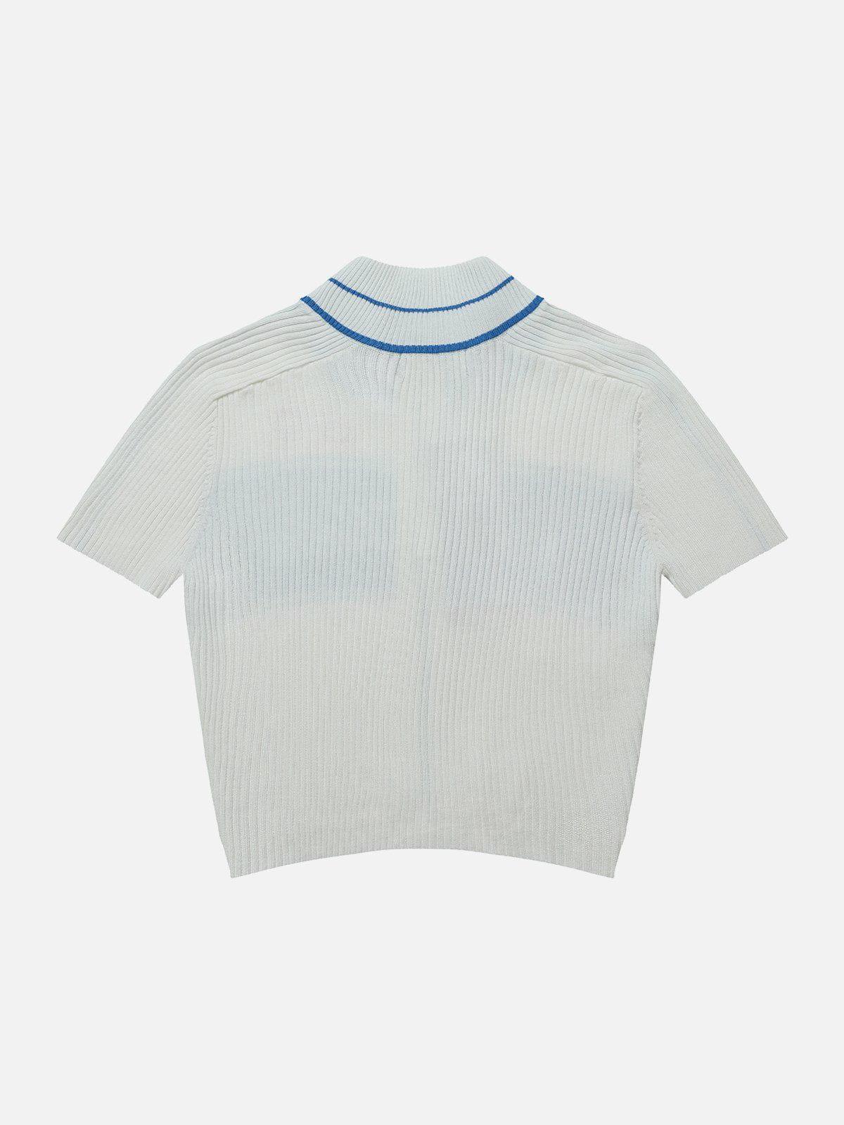 Tntwear® - Dawn Know Color Block Knit Tee - tntwear1