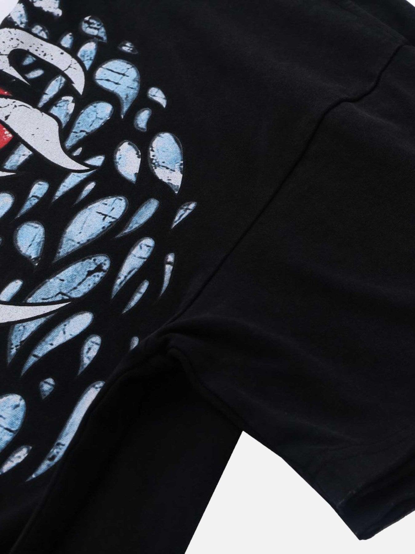 Tntwear® - Demon Skull Print T-Shirt - tntwear1