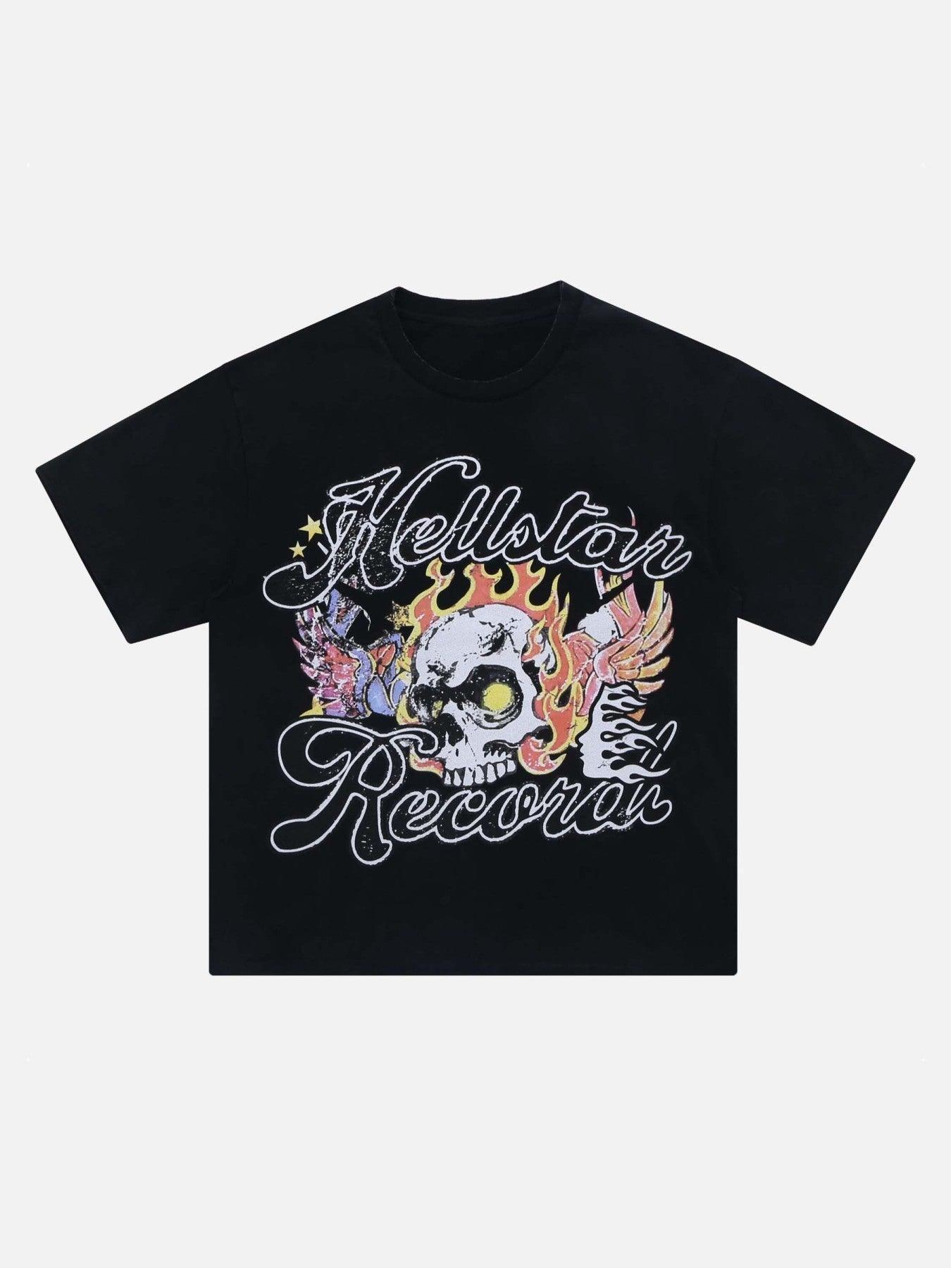 Tntwear® - Demon Skull Print T-Shirt - tntwear1