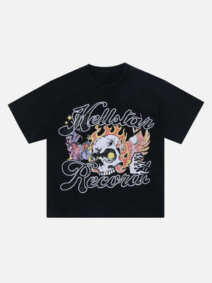 Tntwear® - Demon Skull Print T-Shirt - tntwear1