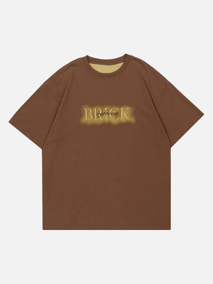 Tntwear® - Distressed Letter Embroidery Tee - tntwear1