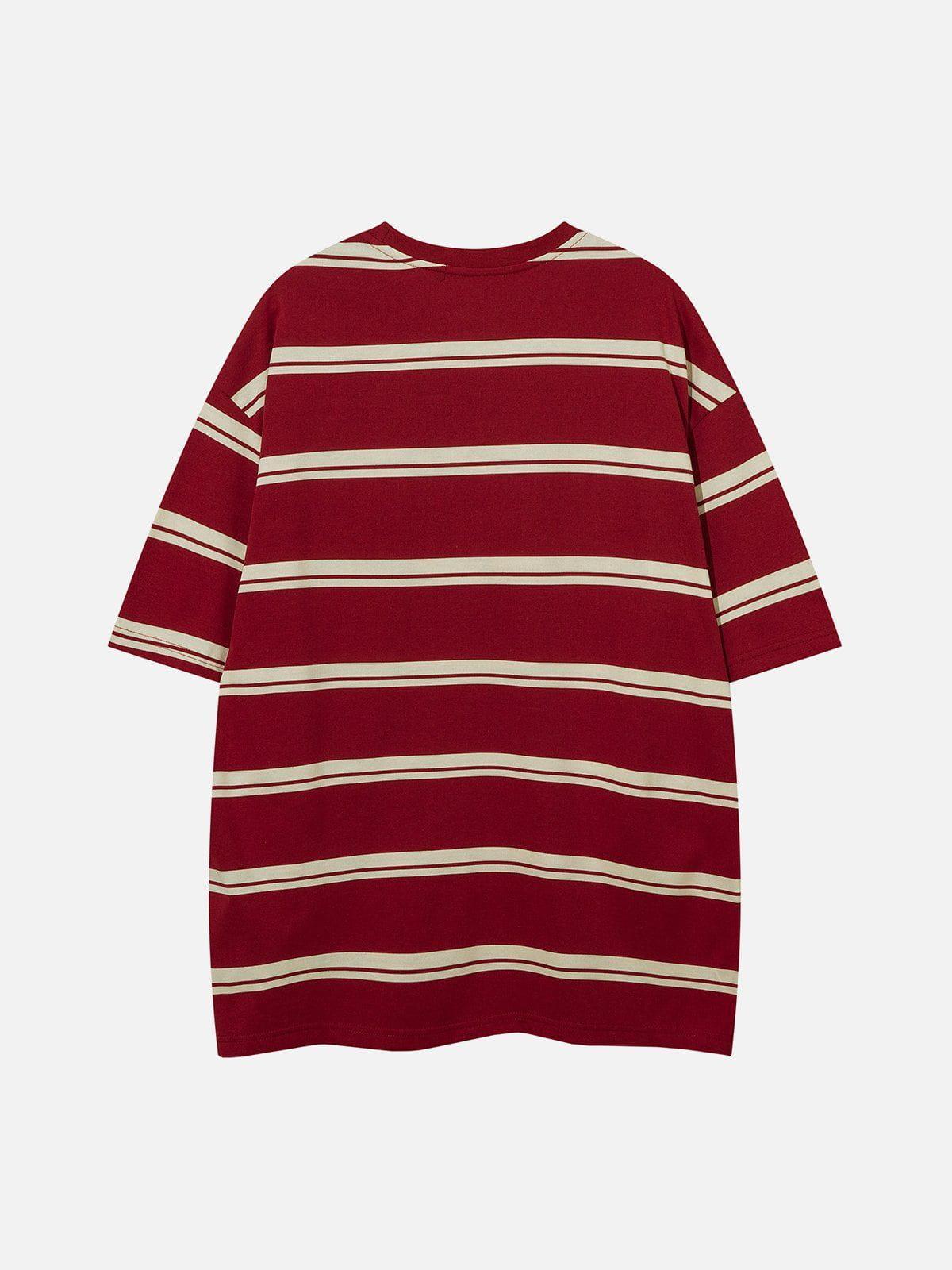 Tntwear® - Embroidered Stripes Tee - tntwear1