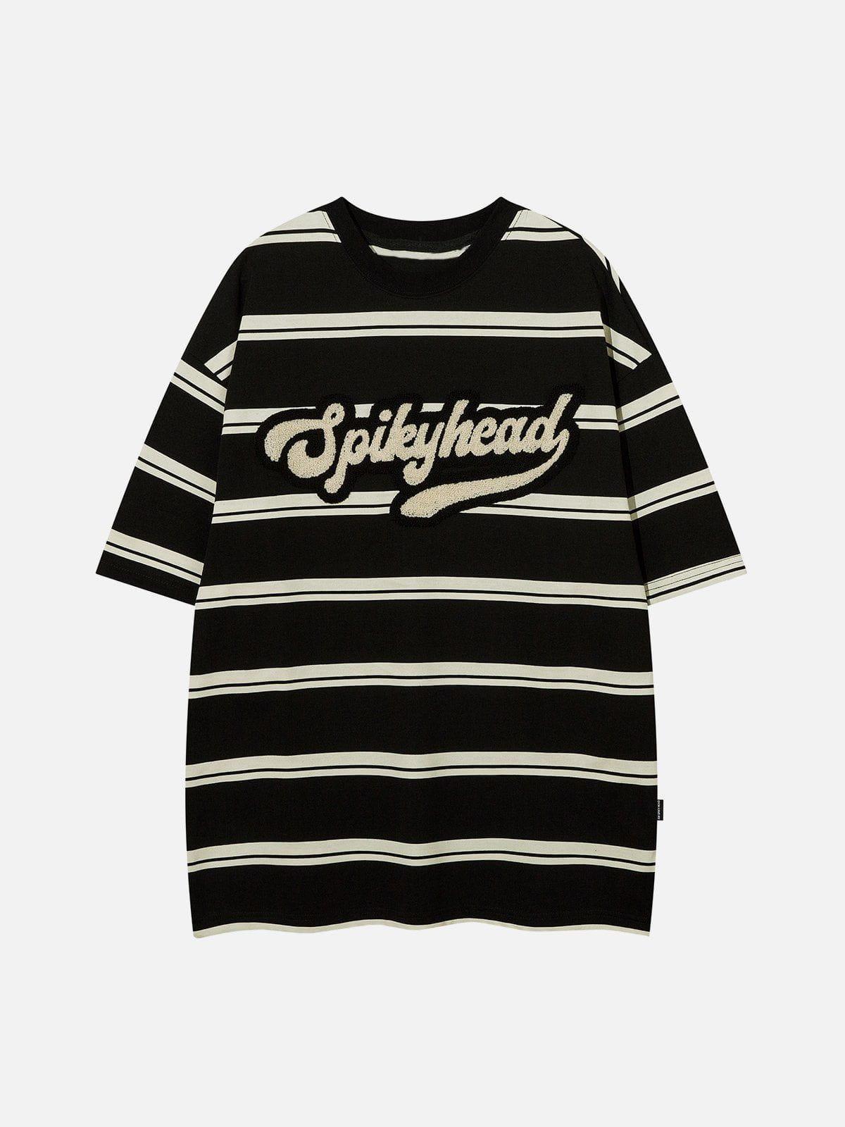 Tntwear® - Embroidered Stripes Tee - tntwear1