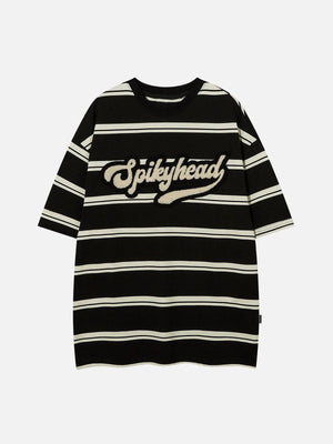 Tntwear® - Embroidered Stripes Tee - tntwear1