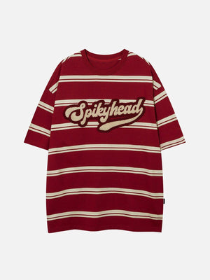 Tntwear® - Embroidered Stripes Tee - tntwear1