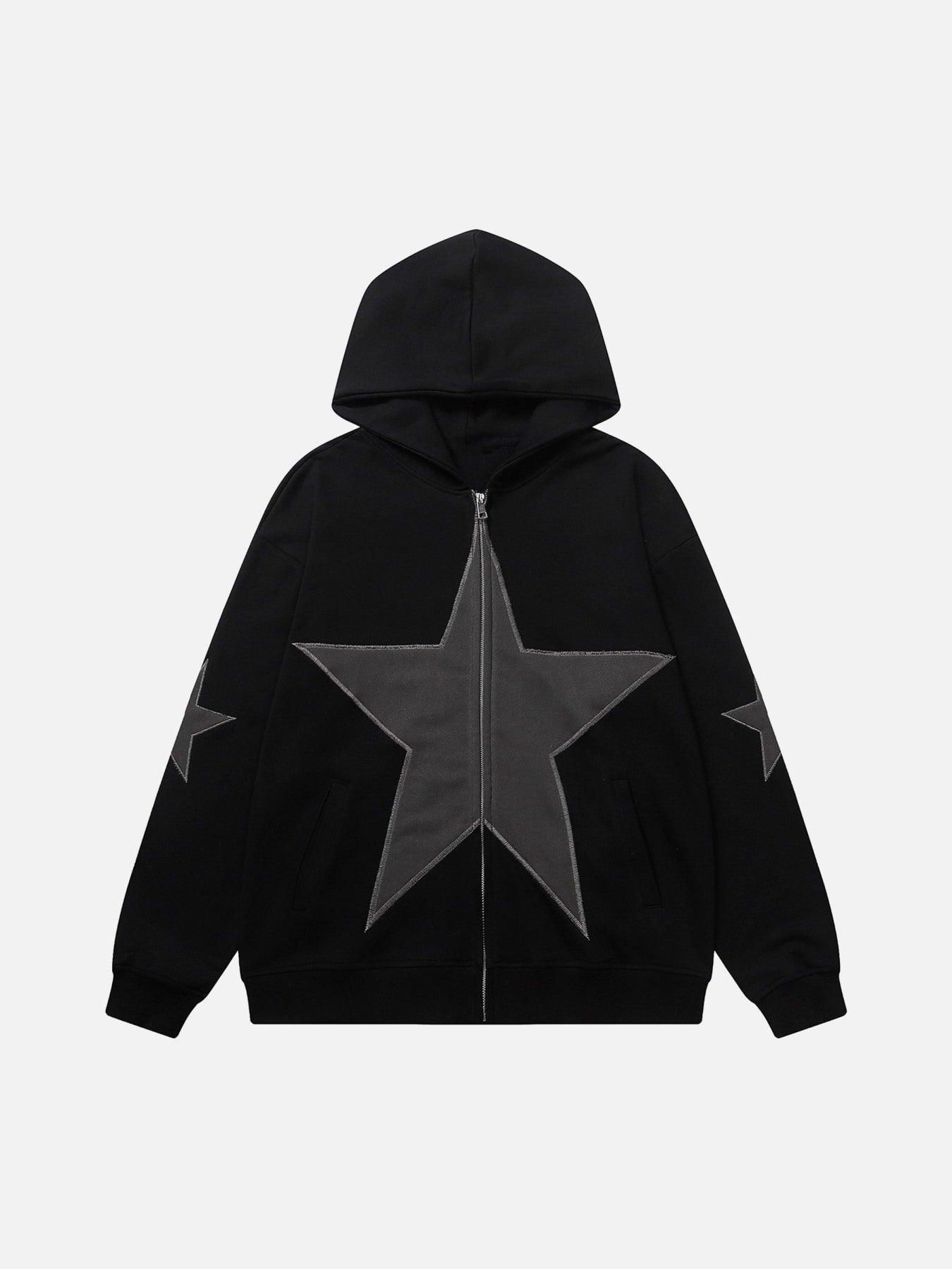 Tntwear® - Five-pointed Zipper Hoodie - tntwear1