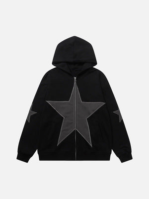 Tntwear® - Five-pointed Zipper Hoodie - tntwear1