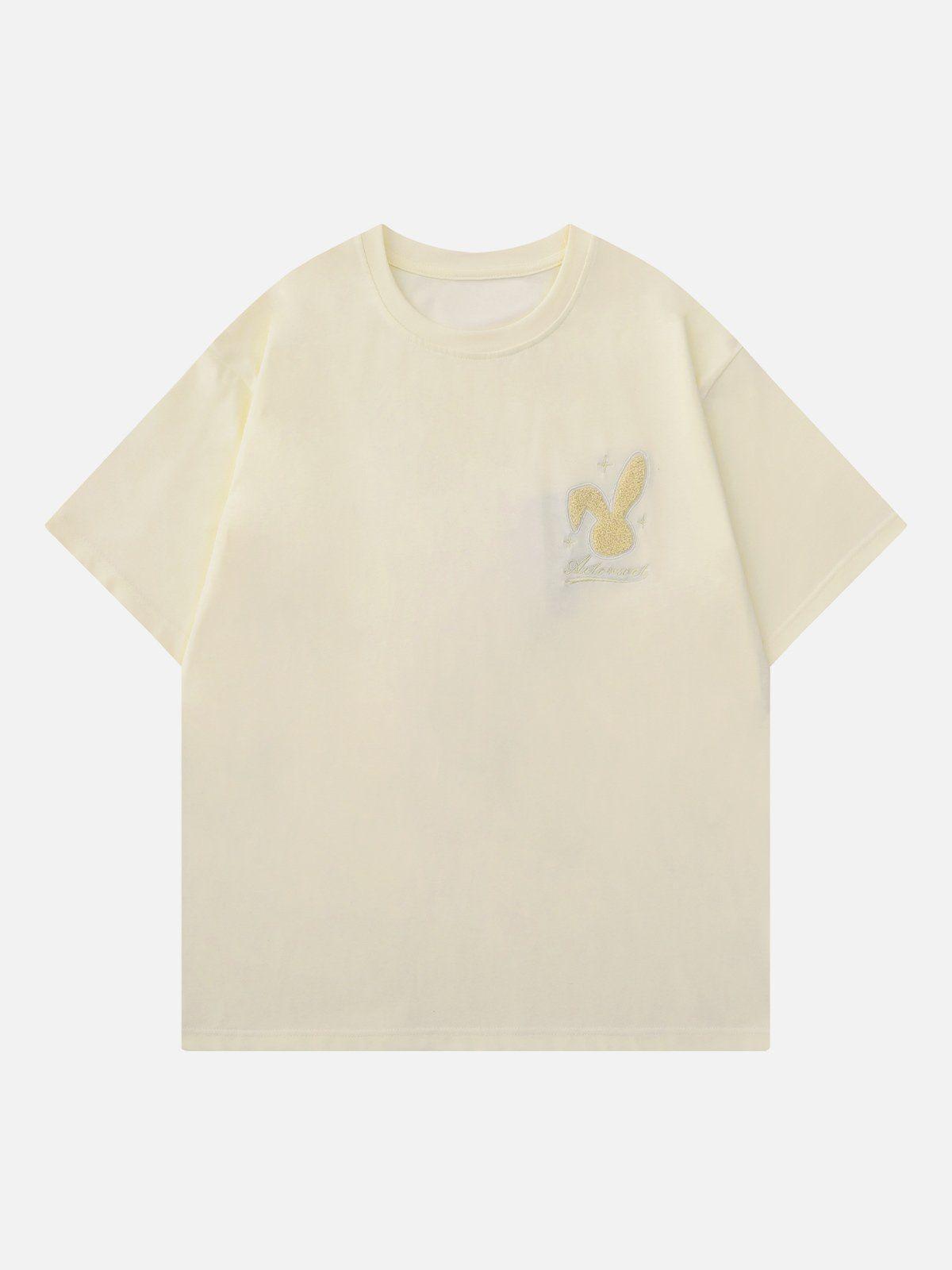 Tntwear® - Flocked Rabbit Print Tee - tntwear1