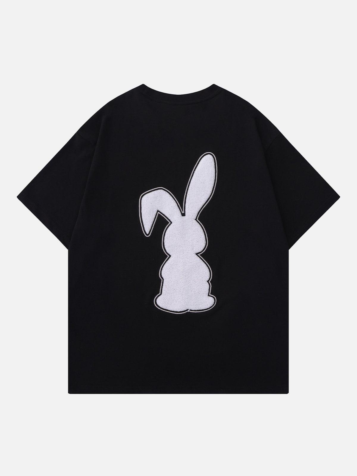 Tntwear® - Flocked Rabbit Print Tee - tntwear1