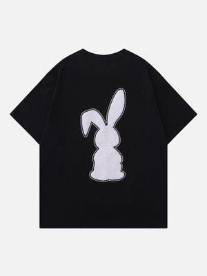 Tntwear® - Flocked Rabbit Print Tee - tntwear1